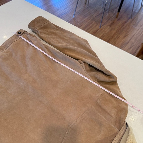 Officine Generale Brown Bomber Jacket with Cream Collar - Picture 9 of 13